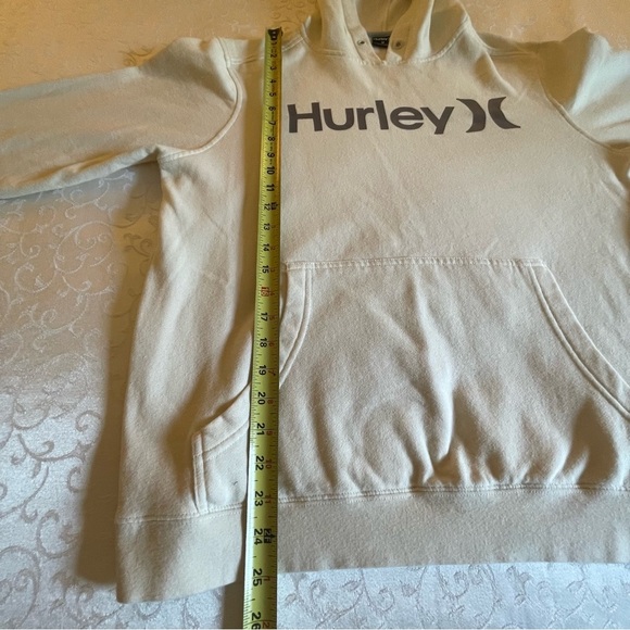 Hurley Men’s Hooded Sweatshirt In Bone Hurley Name And Logo On Front - Picture 11 of 14